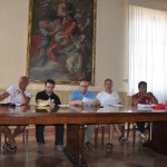presentazione: da sinistra Fabio Liseri, Massimiliano Marinelli, Emanuele Trementozzi, Claudio Tommasso Corvatta, Piergiorgio Balboni, Alessio Abram, Giulio Silenzi