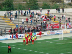 San Nicolò-Maceratese, saluto alla curva biancorossa