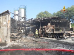 Incendio alla Futura Conglomerati di Potenza Picena