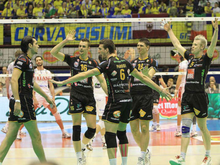 Un momento della stagione 14/15 della LubeVolley