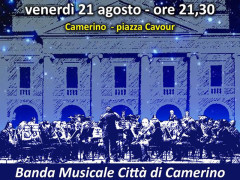 locandina del concerto della banda di Camerino