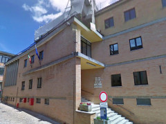 La sede dell'istituto comprensivo "Ugo Betti" a Camerino