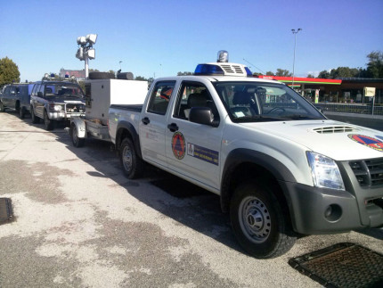 Volontari del gruppo comunale di Protezione Civile di San Severino Marche sono partiti alla volta di Benevento