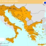 La mappa della Macroregione Adriatico-Ionica