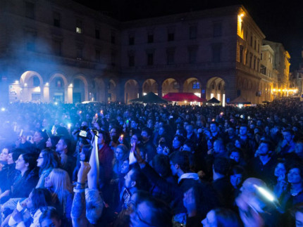 Il pubblico dell'edizione 2014 di Overtime Festival, a Macerata