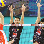 La Lube Volley a muro contro Piacenza