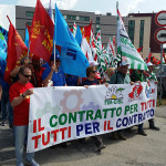 Manifestazione metalmeccanici a Senigallia