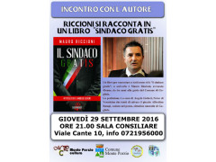 Mauro Riccioni presenta “Sindaco gratis”