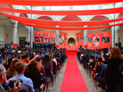 La festa dei laureati all'Università di Camerino per la consegna dei diplomi di laurea