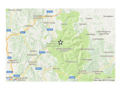 La mappa della seconda scossa di terremoto avvenuta mercoledì 26 ottobre nel maceratese