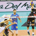 Una fase del match tra Lube CIvitanova e Verona