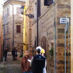 Proseguono i controlli e i sopralluoghi in centro storico a San Severino Marche da parte della Protezione Civile regionale e nazionale a un mese dal terremoto del 30 ottobre 2016