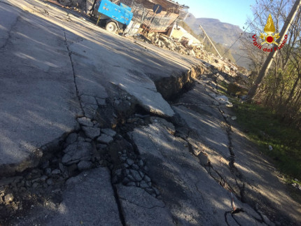 Arquata del Tronto: la frazione Pescara del Tronto dopo il terremoto di domenica 30 ottobre 2016