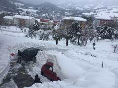 Intervento contro l'emergenza neve nell'ascolano e nel maceratese