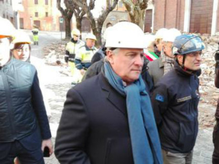 Antonio Tajani in visita a Camerino