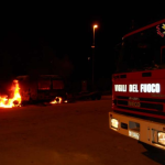 Incendio alla stazione di servizio