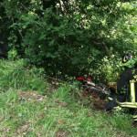 Motociclista finisce in un burrone a Serravalle