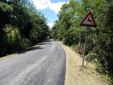 Lavori sulle strade del maceratese