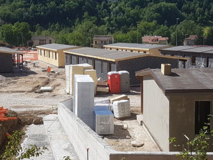 Lavori di urbanizzazione a Pieve Torina dopo il sisma