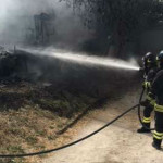 Camper in fiamme a Tolentino