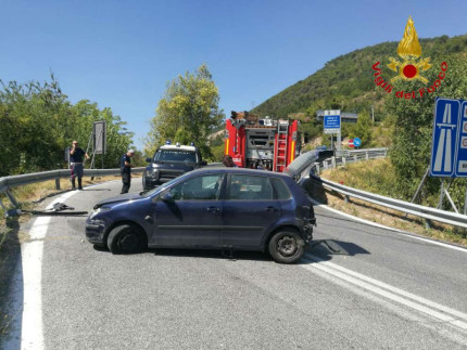 Incidente lungo la ss77 nello svincolo per Caccamo