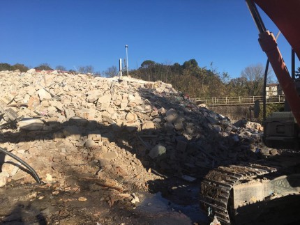 Edificio demolito a San Severino