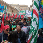 Manifestazione sindacale CGIL CISL UIL a Roma
