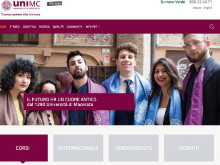 Nuovo sito internet dell'Università di Macerata