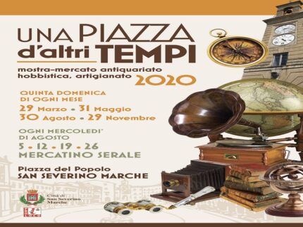 Locandina del mercatino "Una piazza d'altri tempi"