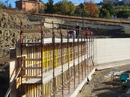 Cantiere del nuovo polo scolastico di Camerino