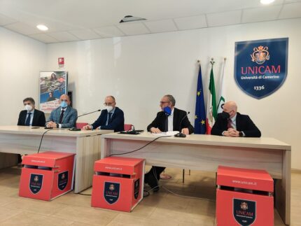 Conferenza stampa sulla ricostruzione dell'Università di Camerino