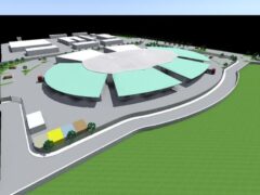 Rendering del Centro agroalimentare di Piediripa