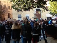 Manifestazione No Green Pass ad Ancona