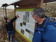 Faglia sui Sibillini provocata dal sisma del 2016