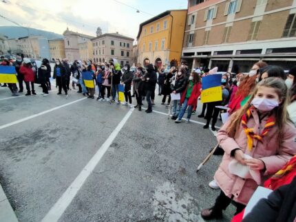 Manifestazione pro Ucraina a San Severino