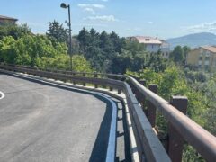 Strada lungo le mura di Treia