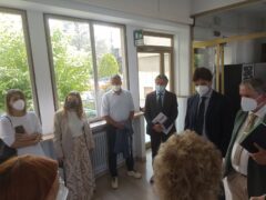 Visita del presidente Acquaroli all'ospedale di Tolentino