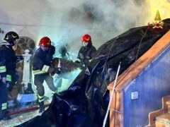 Incendio a Serravalle di Chienti