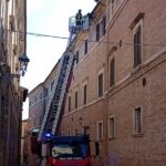 Vigili del Fuoco in via Salimbeni a San Severino