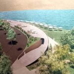 Rendering dei lavori previsti presso il lago di Fiastra