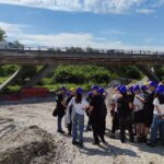 Studenti in visita al cantiere del nuovo ponte di Piediripa