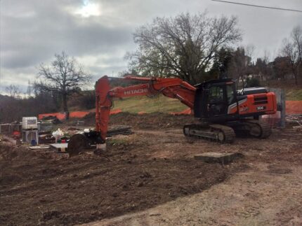 Lavori di sistemazione idraulica in zona Vaglie a Tolentino