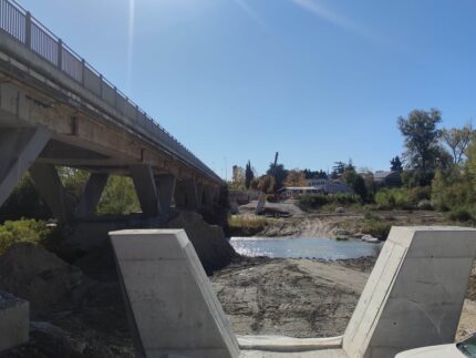 Lavori al ponte di Piediripa