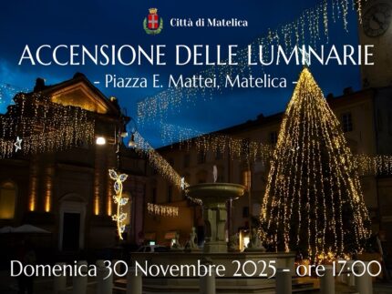 Accensione delle luminarie natalizie a Matelica