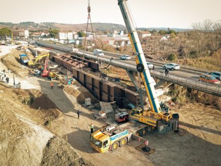 Lavori sul nuovo ponte sul Chienti a Piediripa