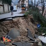 Frana in via Ariosto a San Severino