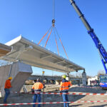 Cantiere ponte ciclopedonale tra Civitanova Marche e Porto Sant'Elpidio
