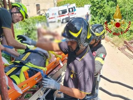 Malore in un cantiere a Corridonia