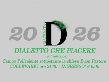 Locandina della rassegna "Dialetto che piacere"