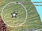 L'epicentro del terremoto tra le province di Macerata e Fermo